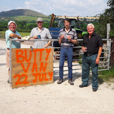 BRCs Paul Trenberth pictured with Villa Farm hosts Roger and Barry Pinches (ctr)
